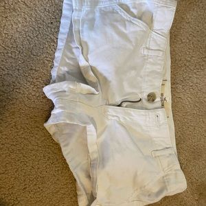white hollister short shorts